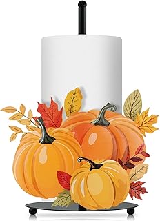 Fall Paper Towel Holder Metal Autumn Decorations for Kitchen Bathroom Fa...