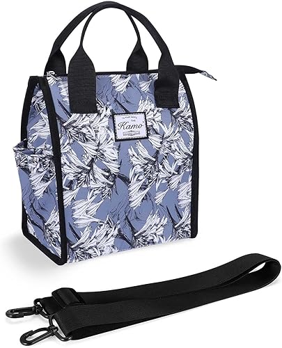 Miniatura 2 de Kamo Bolsas de almuerzo para mujer, bolsa de almuerzo aislada, contenedor para el trabajo, viajes, playa, correa de hombro ajustable