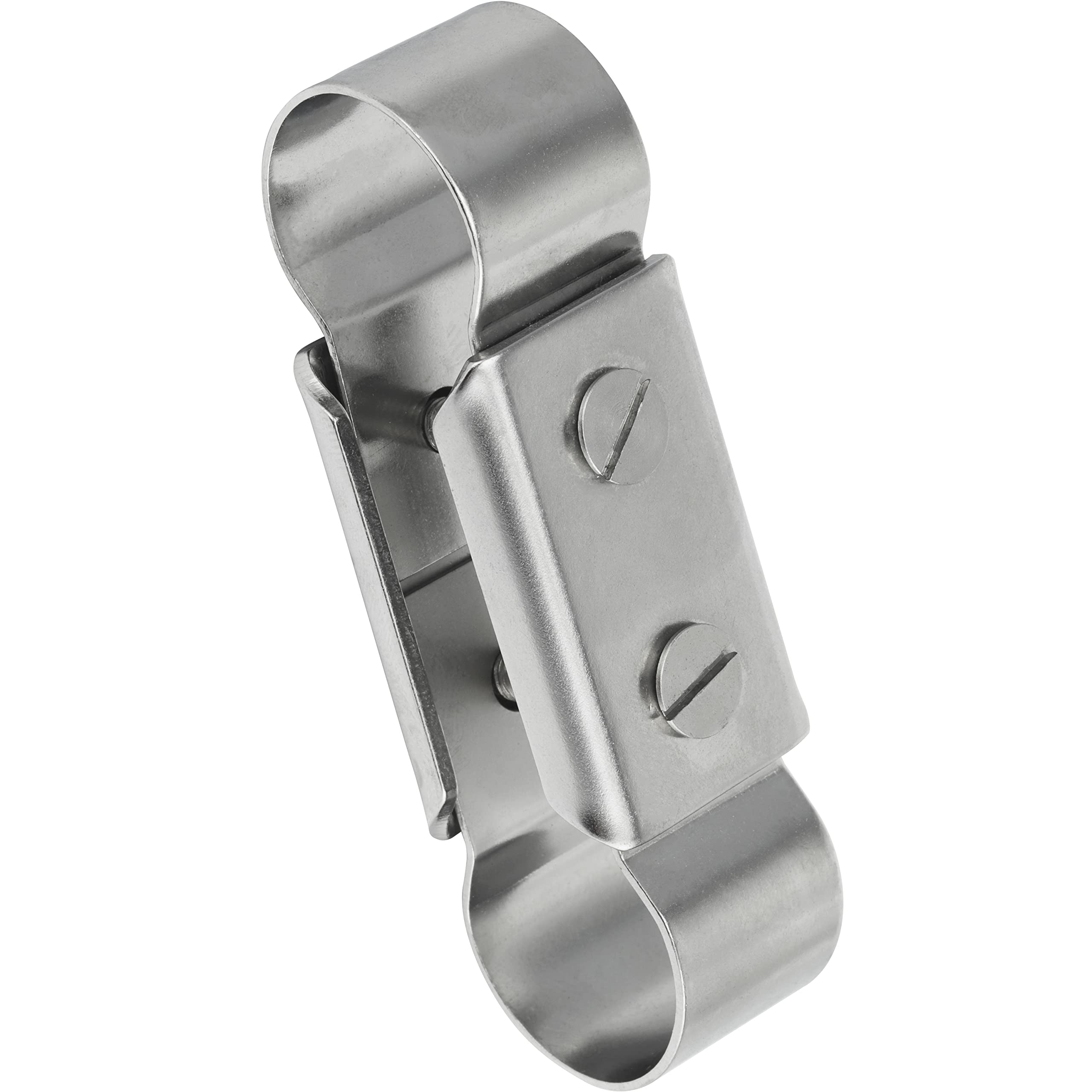 Inless - Conectores de acero A2 V2A de 25 mm (paquete de 5) conectores de tubo de doble abrazadera para un soporte resistente y seguro en uso doméstico o comercial