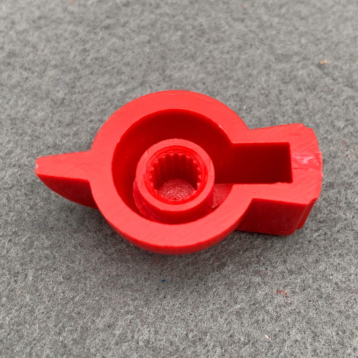 FLEOR 6pcs Red Plastic Guitar Amp Knobs Big Size Chicken Head Guitar Effect Pedal Knobs