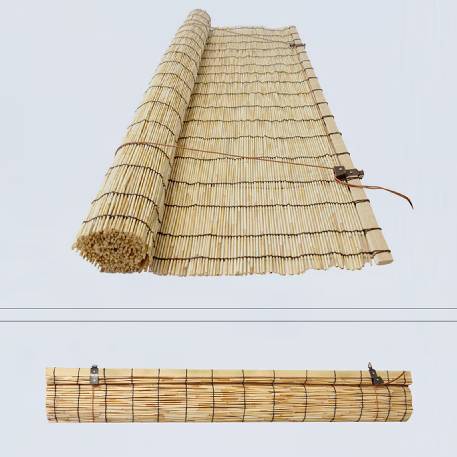 Roleta bambusowa, roleta bambusowa, żaluzja słomkowa, zasłona trzcinowa, zasłona Reed, roleta rzymska, okno naturalne, bambusowe rolety, parasol przeciwsłoneczny, przepuszczający powietrze, możliwość dopasowania 150 x 210 cm
