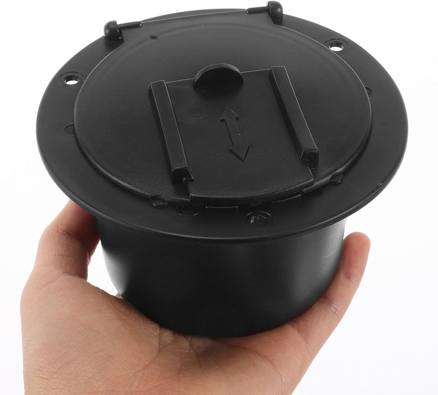 2pcs RV Marine Round Cable Hatch, Heavy Duty Plastic Deck Cable Outlet, Waterproof Power Cord Pass Through Port for Boat, Camper, Travel Trailer