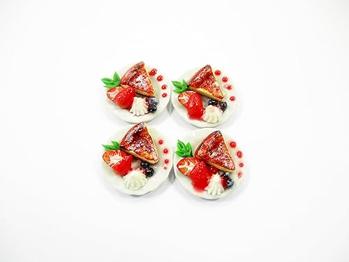 Miniatura 3 de Casa de muñecas Comida en miniatura 4 Pastel de queso con postre de fresa Panadería 16668