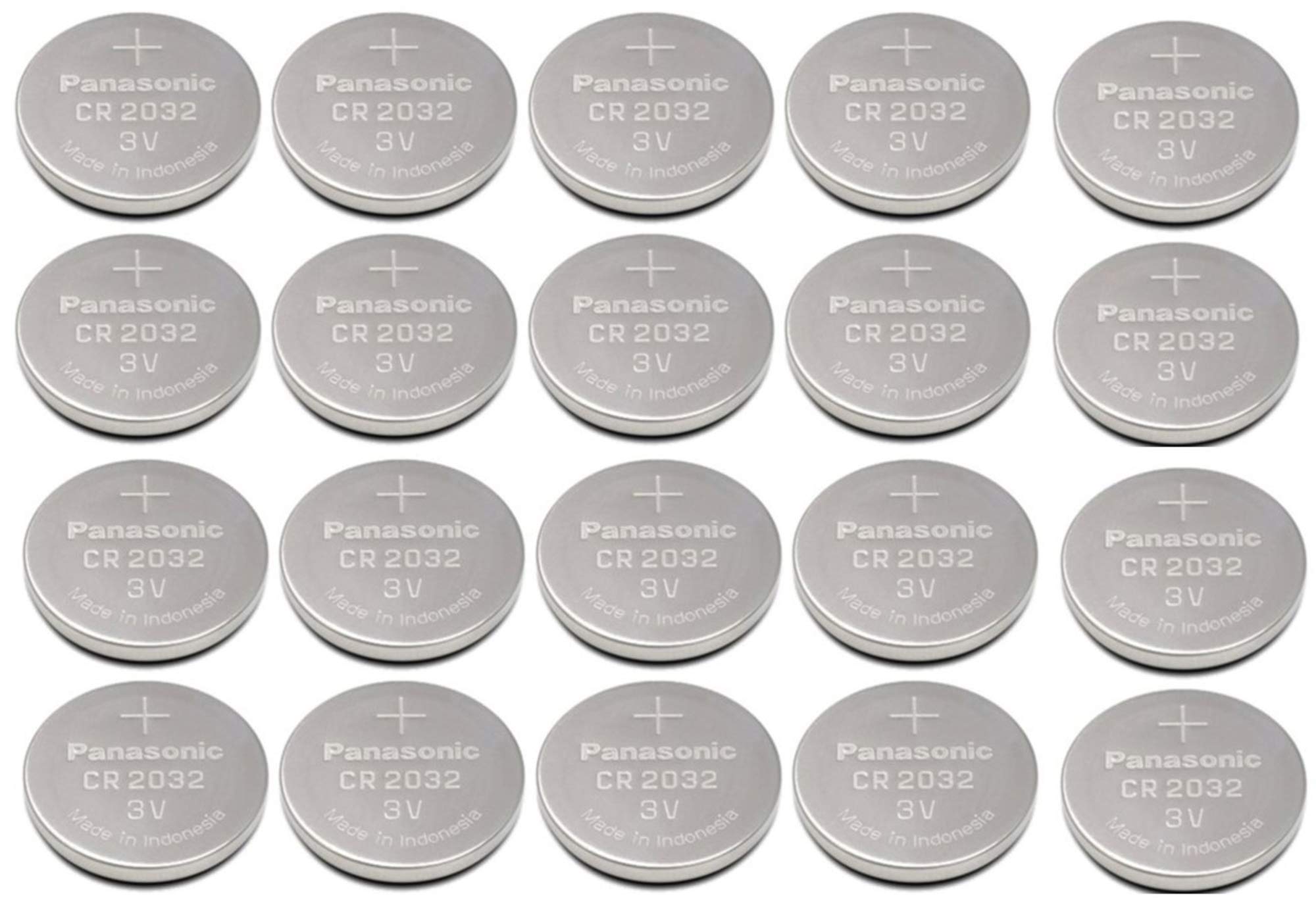 Buy Panasonic CR2032 3V Lithium Coin Battery (Pack of 20) Online at