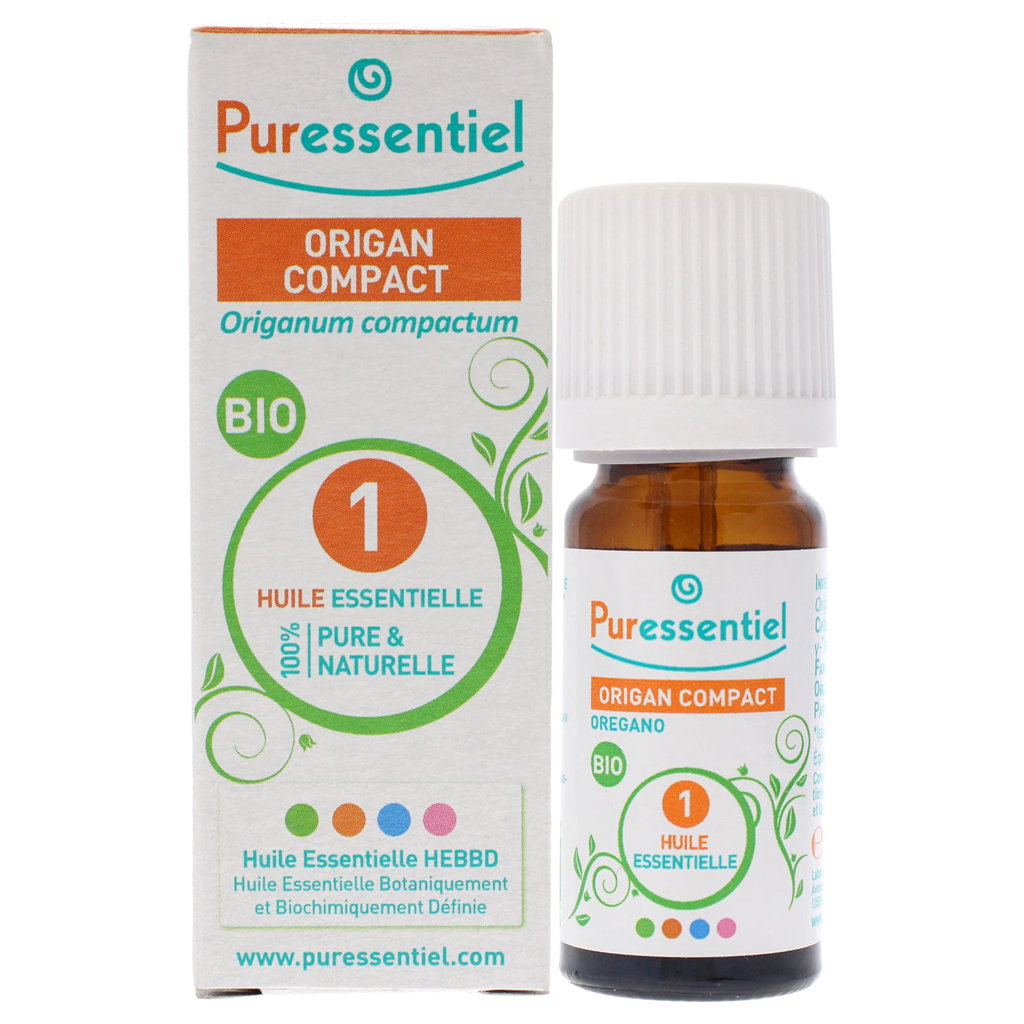 Puressentiel - Olio Essenziale di Origano Compatto - 100% Puro e Naturale - OEBBD (Olio Essenziale Botanicamente e Biochimicamente Definito) - Da Agricoltura Biologica - Vegan e Cruelty Free - 5 ml