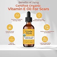Vista 7 de Aceite orgánico de vitamina E para cicatrices, hidratante de piel natural y vegano, 4.06 onzas, ligero y sin perfume, ideal para cicatrices después