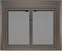 Vista 13 de UniFlame - Logan - Puertas de chimenea estilo gabinete con vidrio templado ahumado