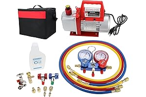 HVAC A/C Refrigeration Kit with Vacuum Pump