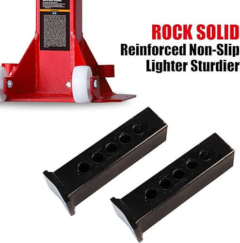 Miniatura 32 de BIG RED ATZ120005R Torin Heavy Duty Pin Type Professional Car Jack Stand con cerradura, capacidad de 12 toneladas (26,400 libras), rojo, 1 par