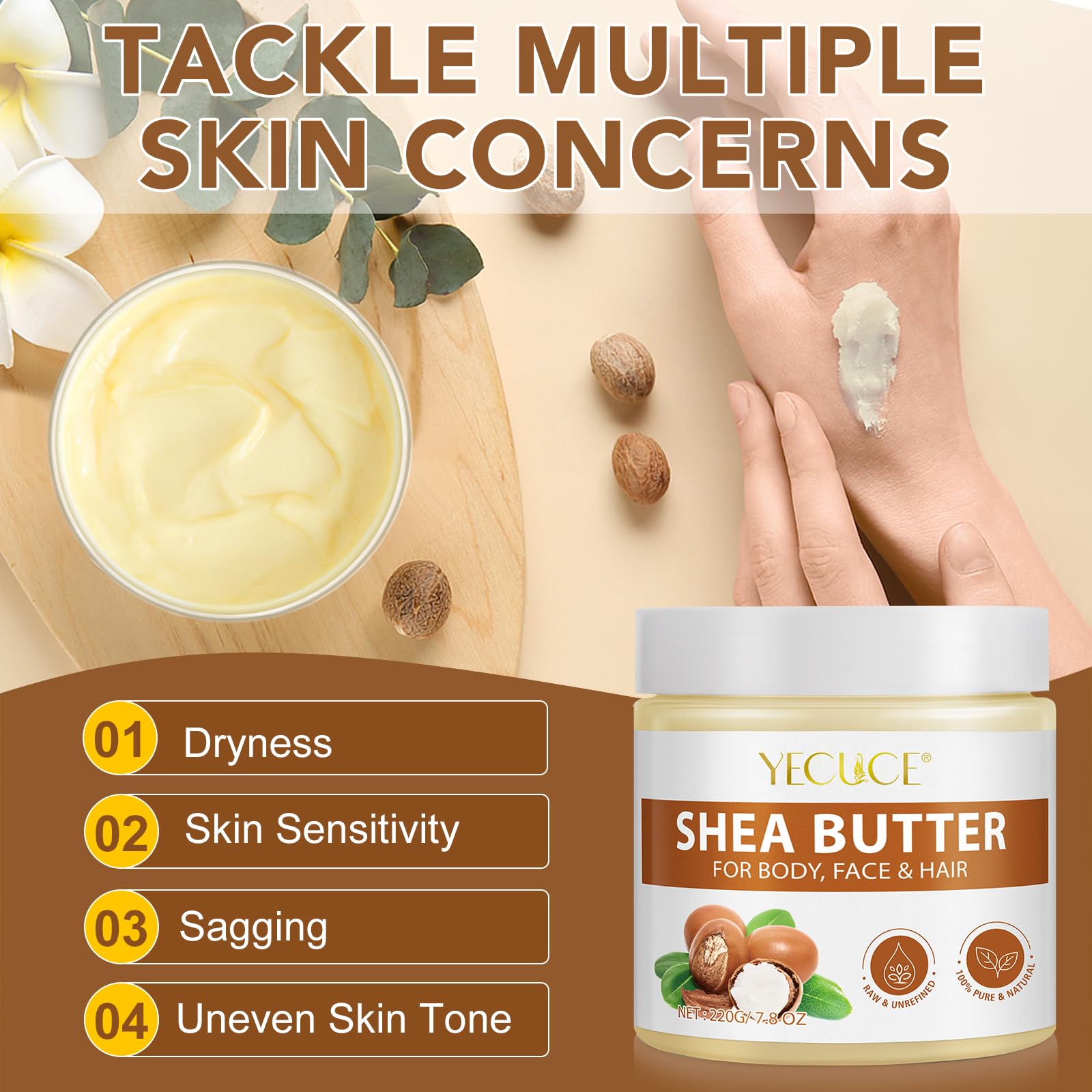 Shea Butter Organic, 220g - Image 3