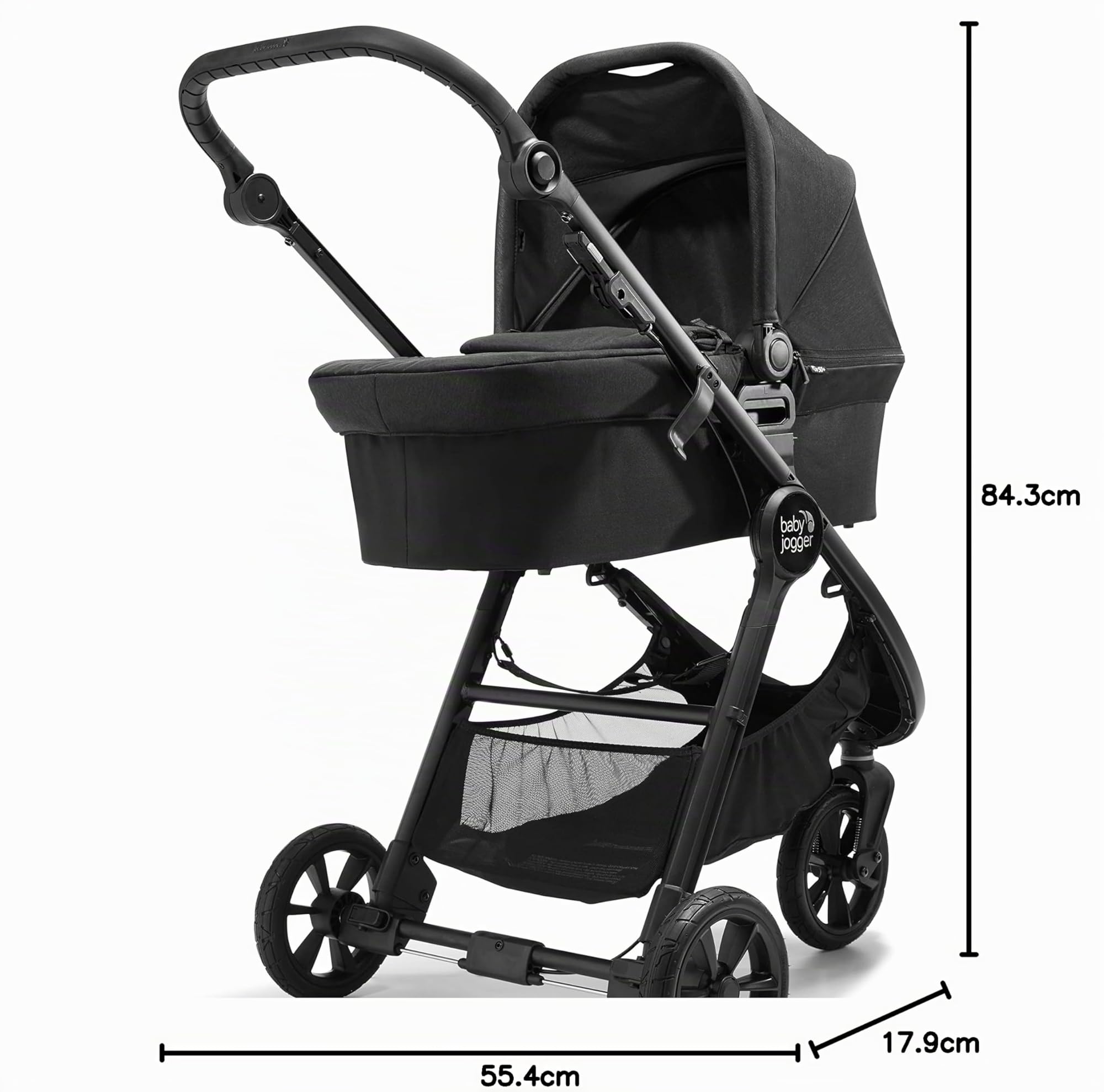 Baby Jogger Cochecito ligero City Mini GT2, para cualquier terreno, mecanismo de plegado rápido con una sola mano, color negro opulento