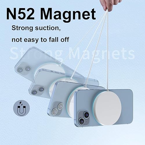 Miniatura 6 de Cargador MagSafe de 15 W, magnético, portátil, inalámbrico, almohadilla de carga rápida para iPhone 1615141312 y AirPods 2 3 Pro, cargador rápido
