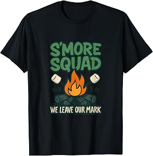 Smore Squad Camping Graffiti Boots Campfire Design T-Shirt