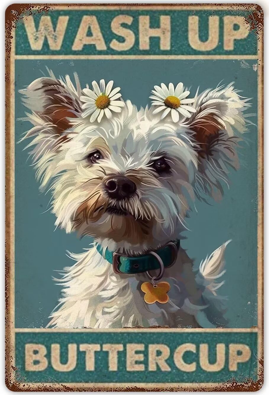Anceky Dog Bathroom 5D Diamond Painting Kits for Adults & Beginner Full Drill Wash Up Buttercup Funny Westie Diamond Art Paint Round Diamonds DIY Gem Painting Kit for Home Decor 12X16 Inch