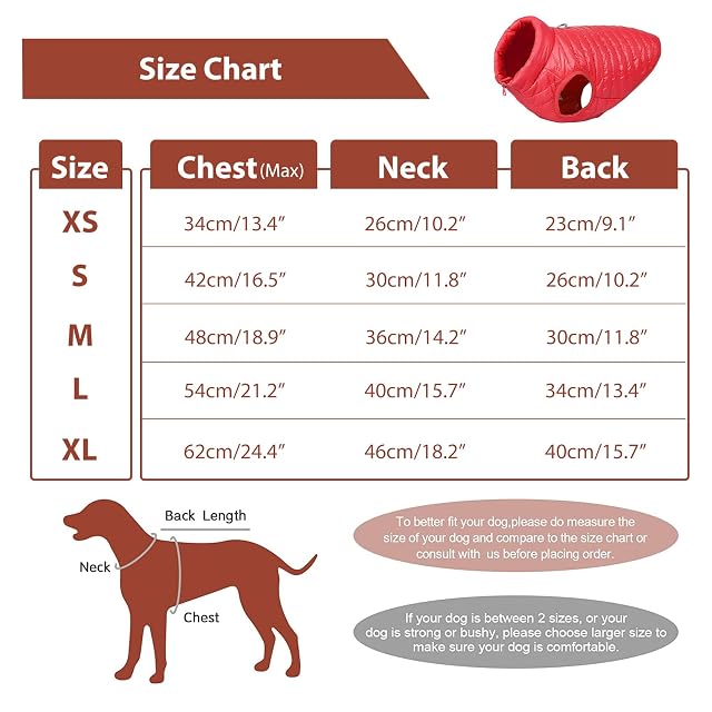 Foto 2 de 6 de PETCUTE Abrigo Invierno Perro,Abrigo Impermeable para Perros Resistente al Viento,Chaqueta para Mascotas…