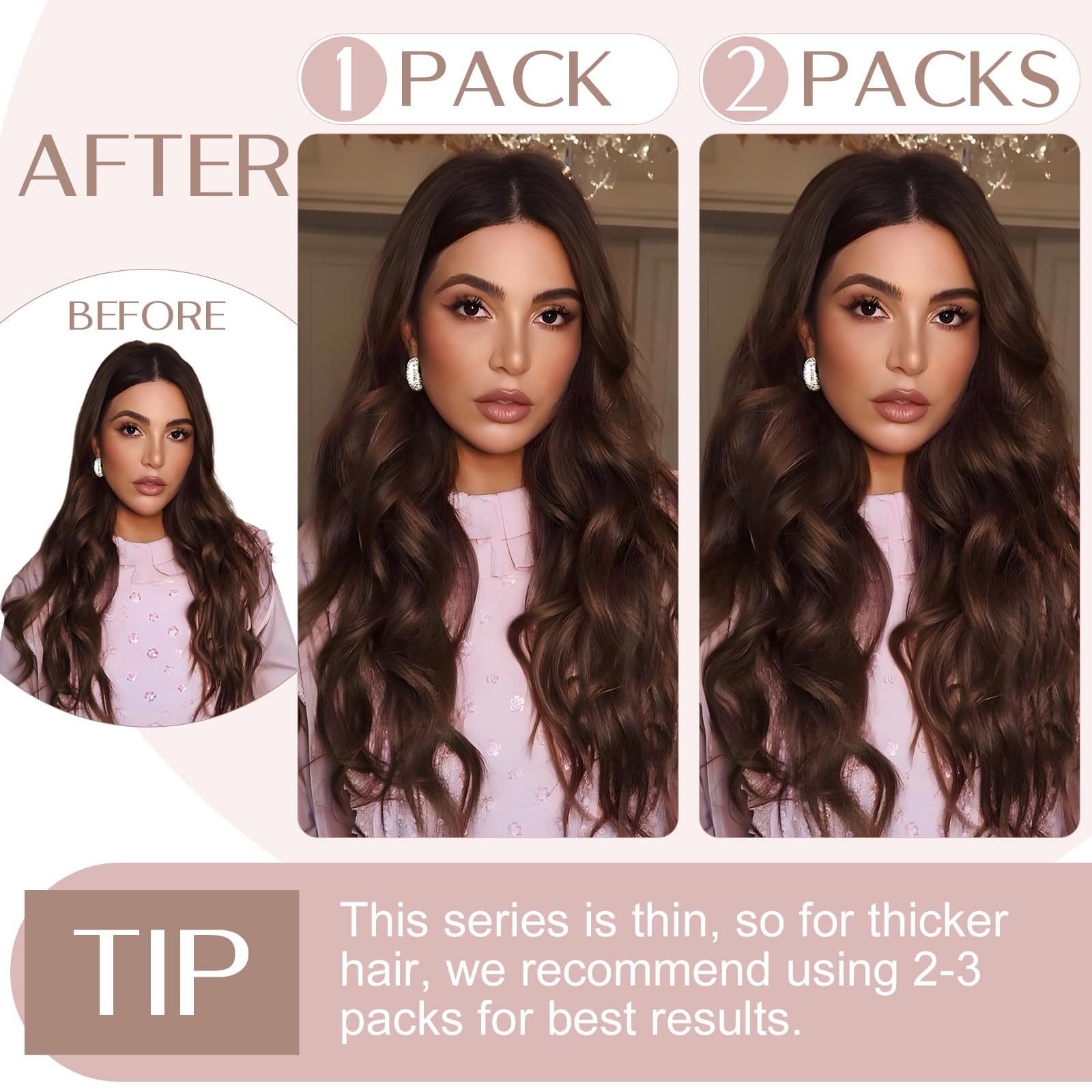 8"(20cm) SEGO Extensiones de Clip de Pelo Natural [#4 Marrón Medio] Cabello Humano 100% Remy Una Pieza Lisa Postizos Pelucas Human Hair (40g) - 4