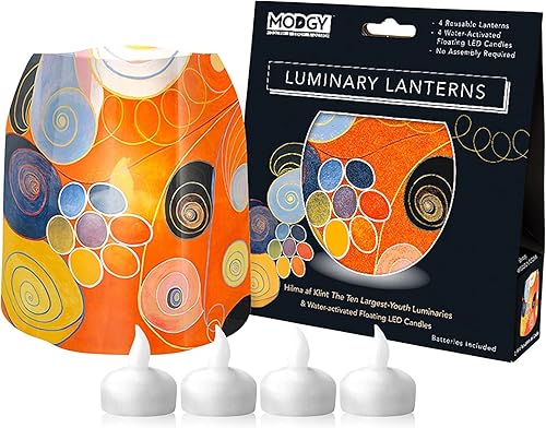 MODGY Faroles luminarios portavelas decorativos para interiores y exteriores, lámparas de linterna, centro de mesa de boda, porche, paquete de 4 con