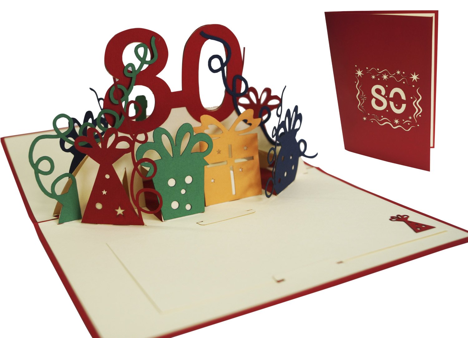 Buy LIN Pop Up Greeting Cards for 80th Birthday Online at desertcartINDIA