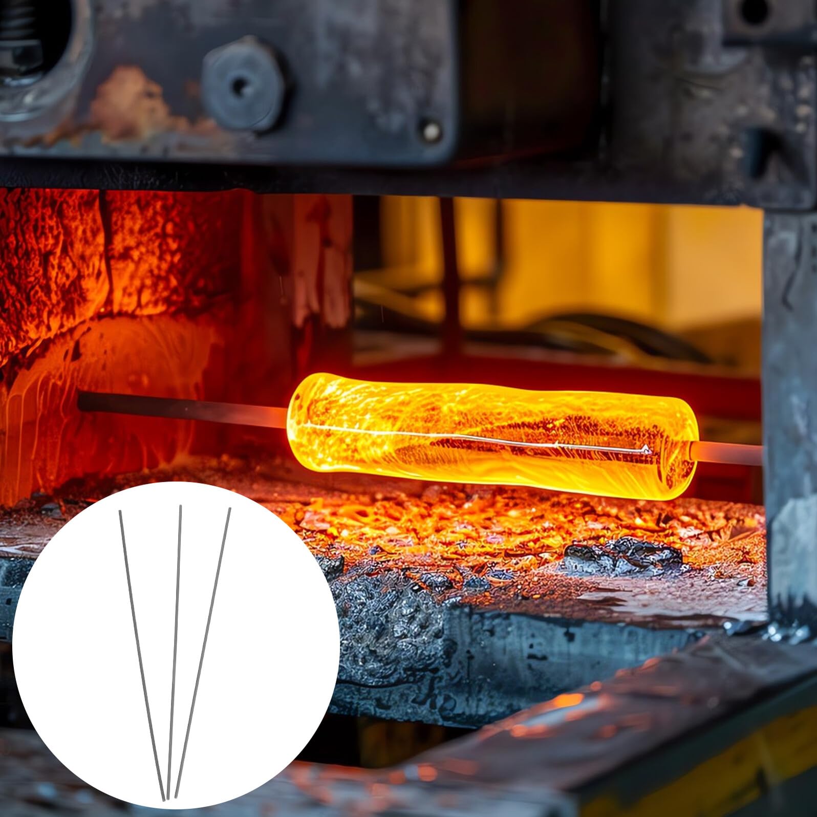 3 Piezas Alambre de Tungsteno Resistente al Calor para Cerámica de Alambre Flexible para Manualidades y Accesorios de Horno Soporte para Colgar Joyería y Quemado de Cerámicas