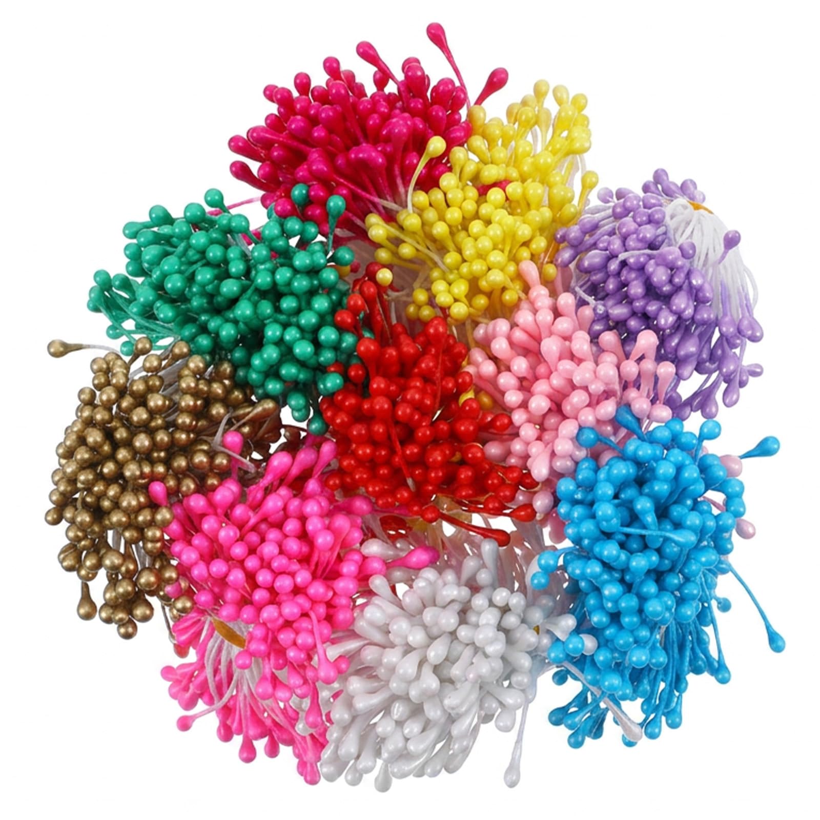 guduling 1500 Stück Blumen Staubfäden 3mm, Künstliche Blüten