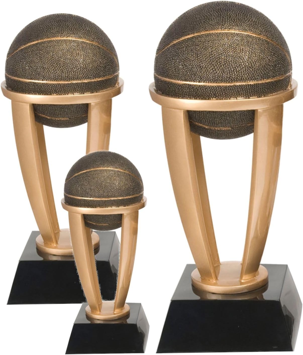 Decade Awards Basketball Gold Tower Trophy - 7.5, 10.75 or 13 Inches Tall | Engraved Hoops Award - Customize Now