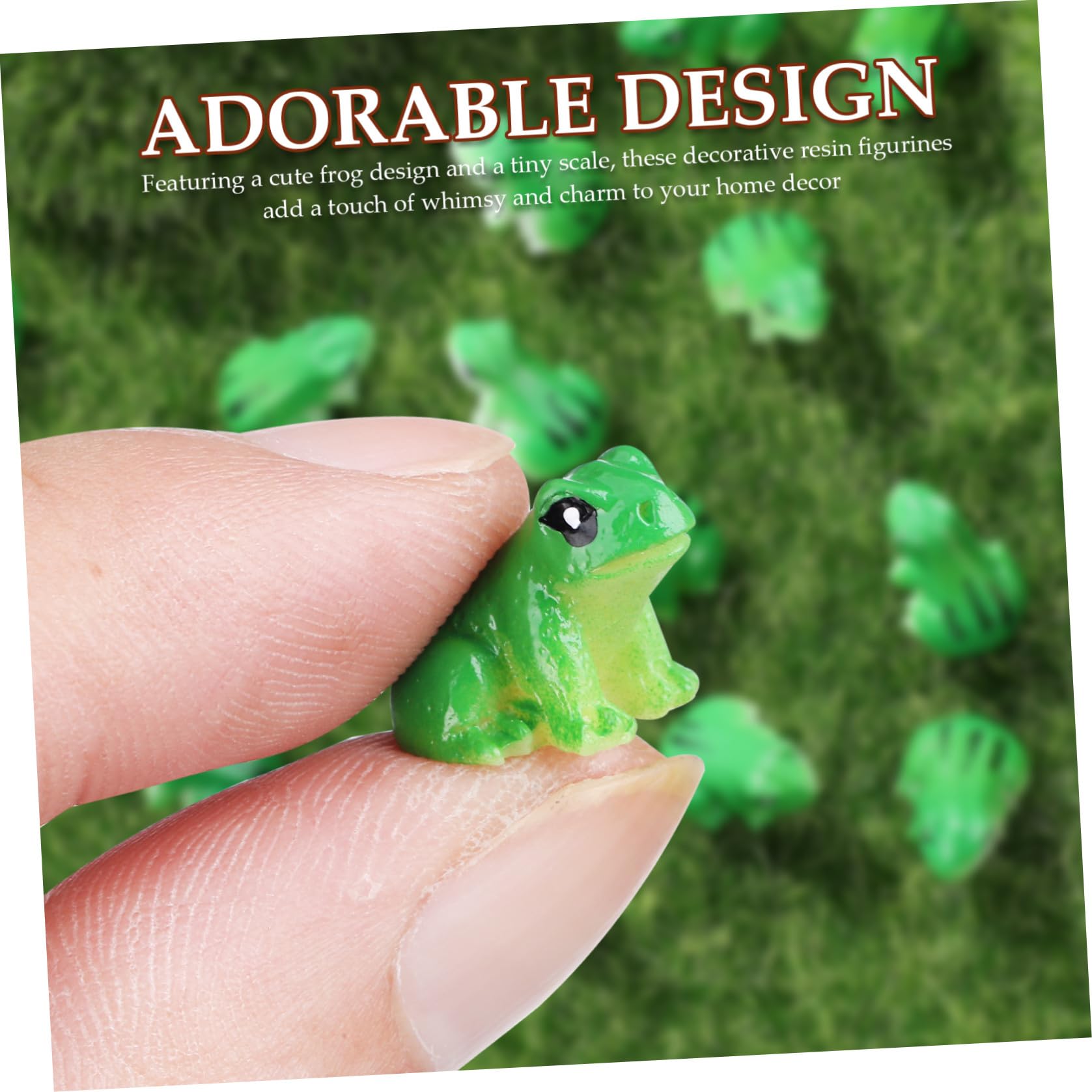 Kichvoe 120 Pezzi Statuette di Rane in Resina Verde, Decorazioni da Giardino Resistenti e Adorabili per Paesaggi e Auto