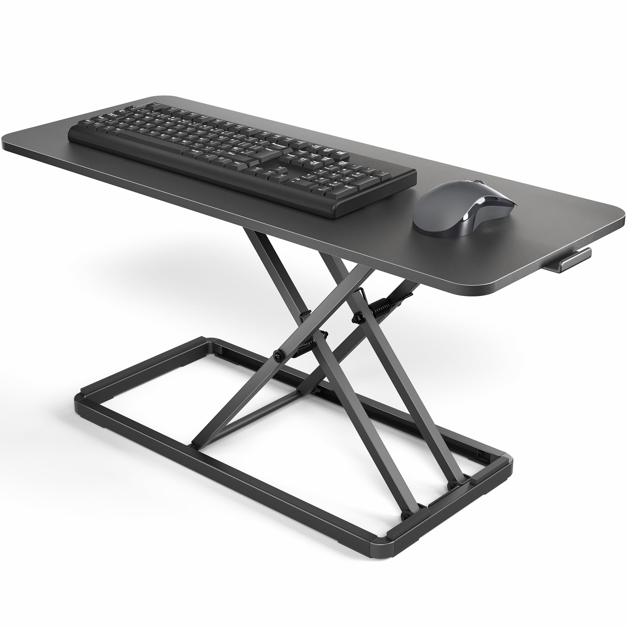 VIVO - Supporto singolo regolabile in altezza da 76,2 cm con sollevatore a forbice per tastiera e mouse, scrivania per laptop, per postazioni di lavoro ergonomiche sit-stand, nero, DESK-V030A