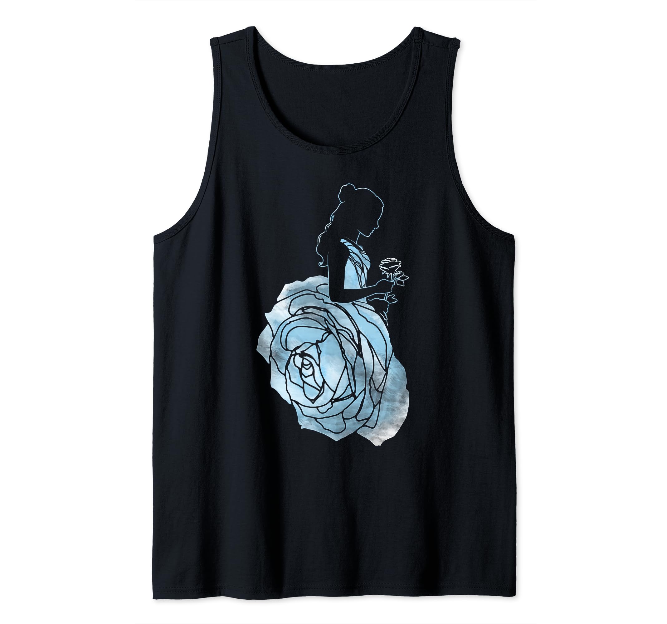 Disney Beauty And The Beast Belle Watercolor Rose Gown Tank Top