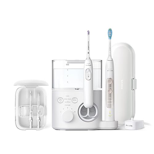 Philips Sonicare Sistema de hilo dental eléctrico y cepillo de dientes 7000, HX392140