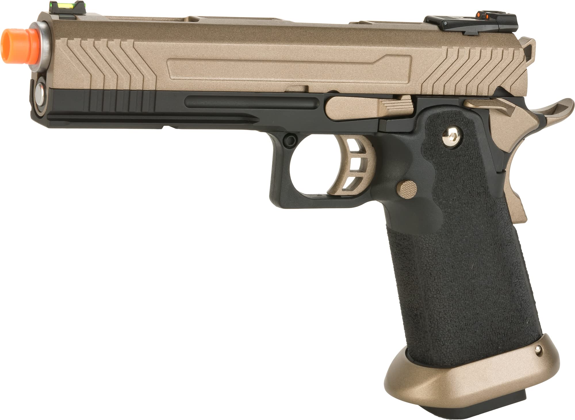 Evike Airsoft - AW Custom Hi-Capa Competition Grade Gas Blowback Airsoft Pistol (Color: Flat Dark Earth Part)