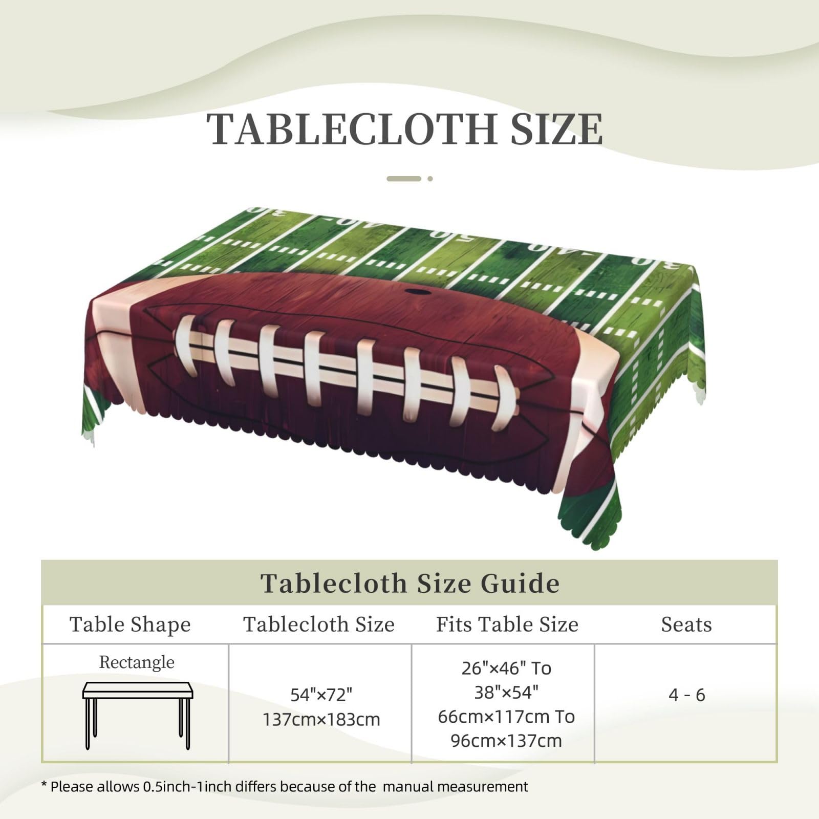 American Football Tischdecke – Touchdown Design Für Partys & Spieleabende