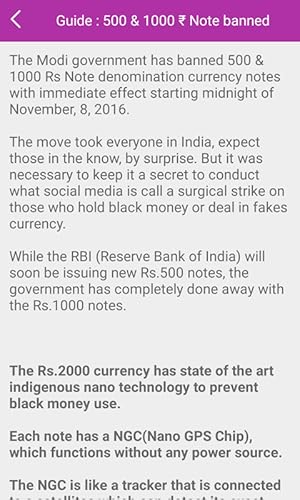 Modi Ke Note : Guidelines