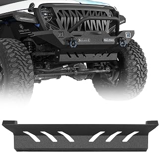 Hooke Road Steel Front Skid Plate for 2018-2026 Jeep Wrangler JL & Gladiator JT - Offroad Protection for Different Trail Bumper