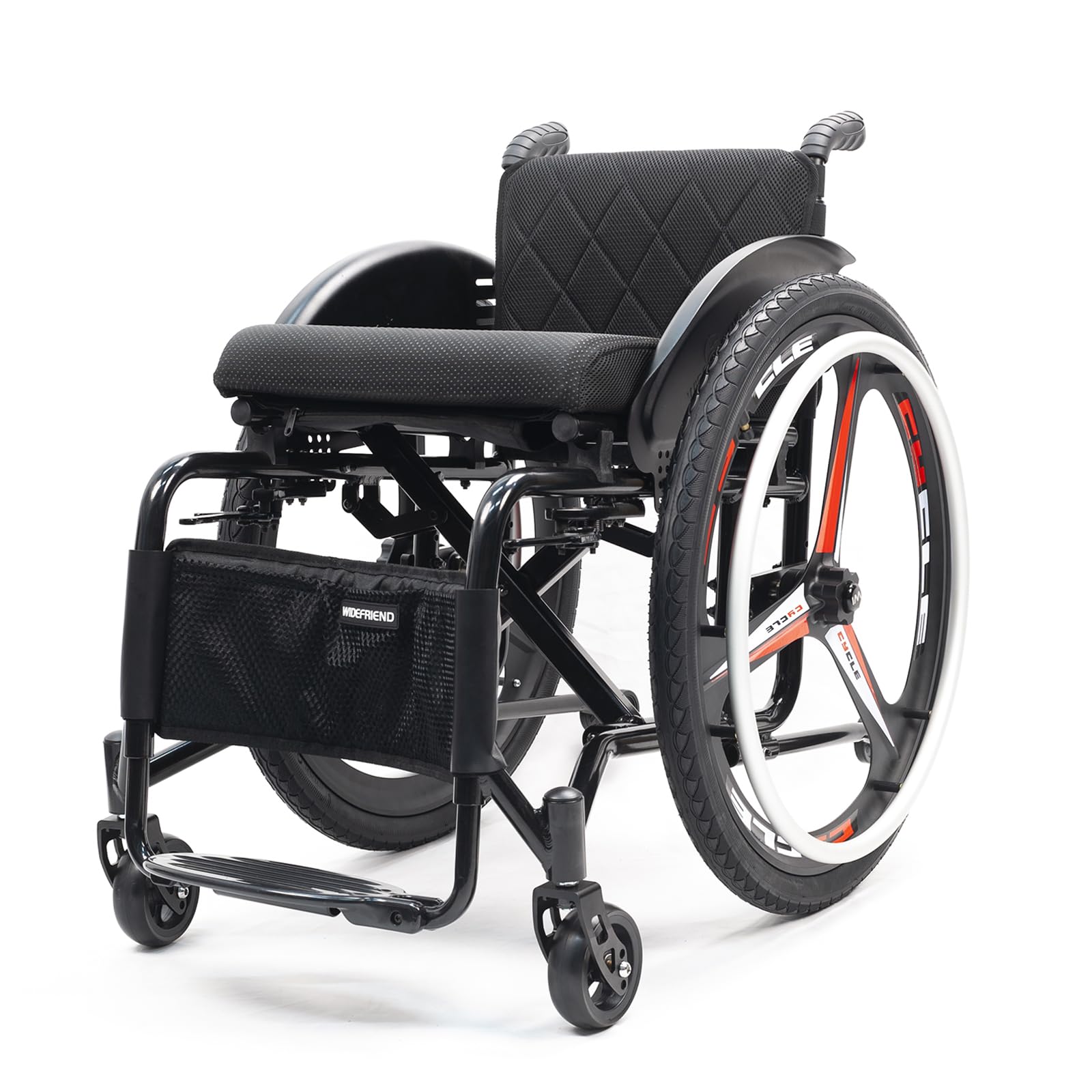 Silla de ruedas deportiva,Silla de Ruedas Autopropulsable para Adultos,Ultraligera De Aleación De Aluminio Ligera Plegable Cómoda Silla De Ruedas Clásica De Ocio(Seat width 40cm/15.7in,Silvery)