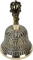 Zap Impex® Sino de mão tibetano para meditação e sinos de oração Dorje Vajra (5 polegadas)