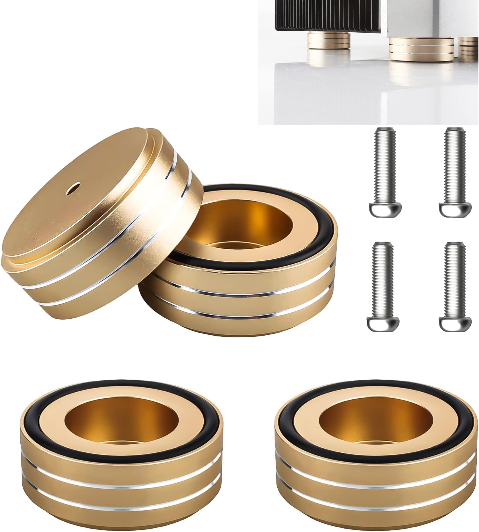 HiFi Speaker Spikes Isolation Stand Feet Pads 58x22MM, 4X