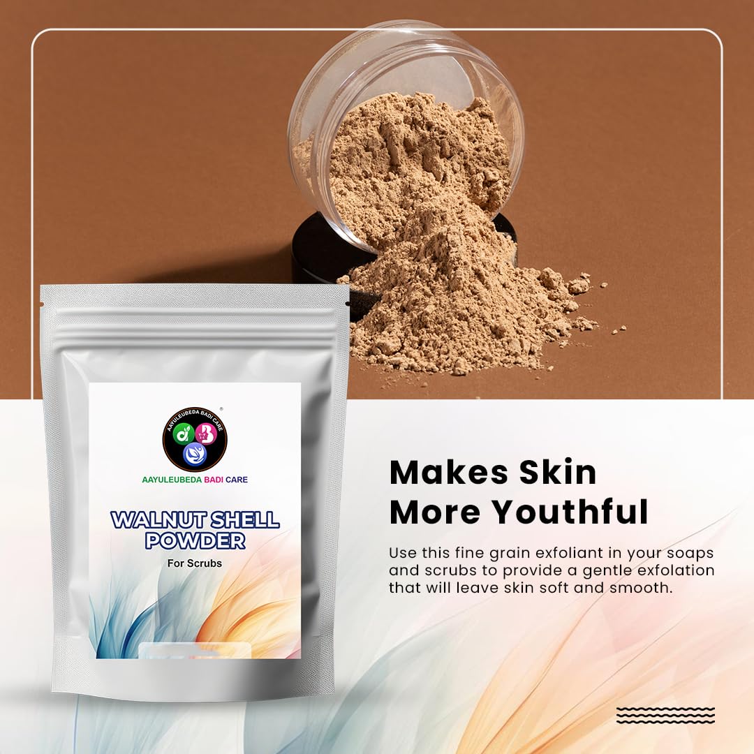 Aayuleubeda Badi Care Walnut Shell Powder for Scrub 227g (8 Oz)