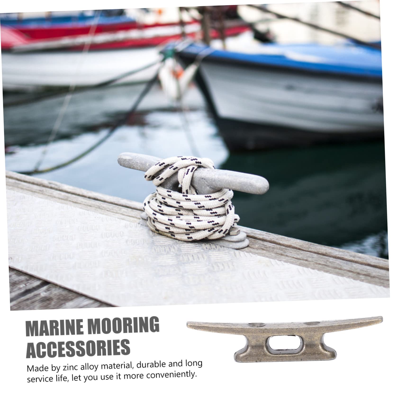 PRETYZOOM Boat Tie Down Cleats Zinc Alloy Dock Cleats Rope Holder for Marine Use