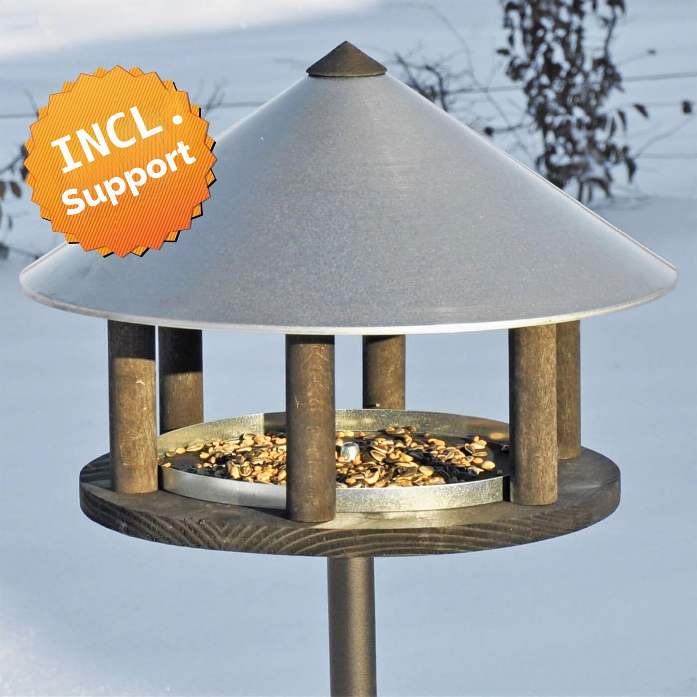 VOSS.garden Maison d'oiseaux Odensee Design scandinave Mangeoire pour Oiseaux Sauvages
