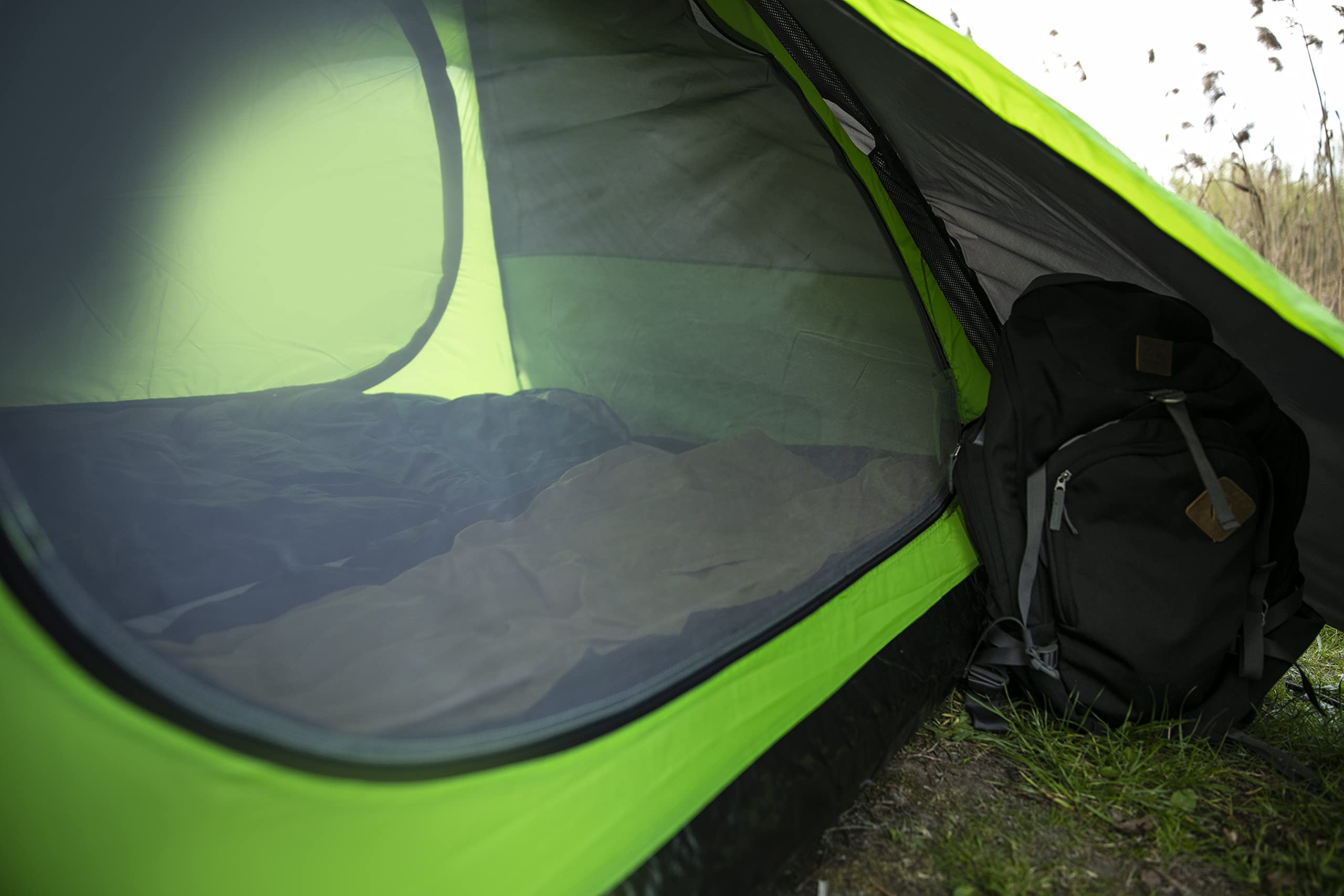 peme Tente dôme Taurus 2 pour 2 Personnes, Tente familiale imperméable de 4000 mm, Tente de Camping légère, Tente d'extérieur pour Trekking, Camping et randonnée, Tente de Festival avec entrée