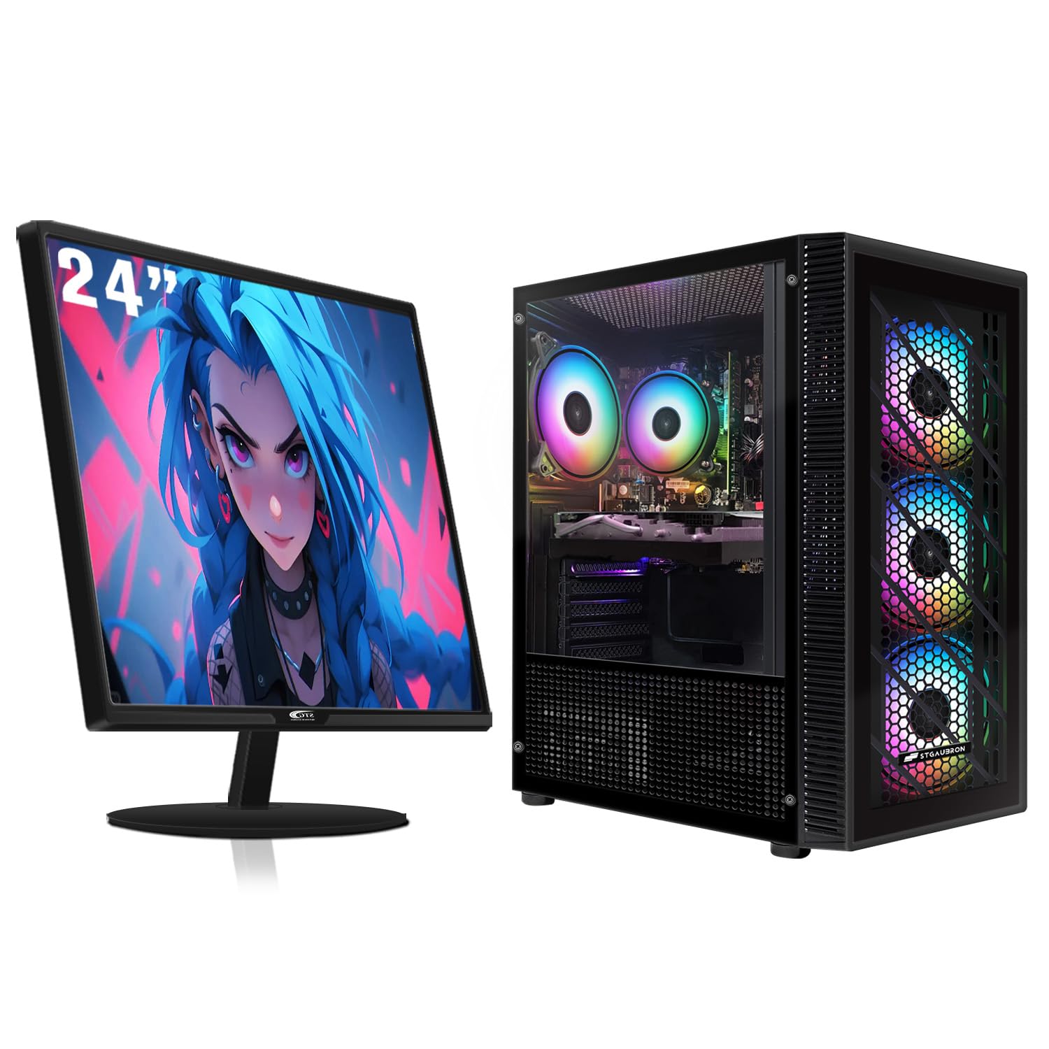 core i5 RAM:8G デスクトップPC & モニター Amazon.com: STGAubron Gaming PC Bundle with 24Inch FHD LED