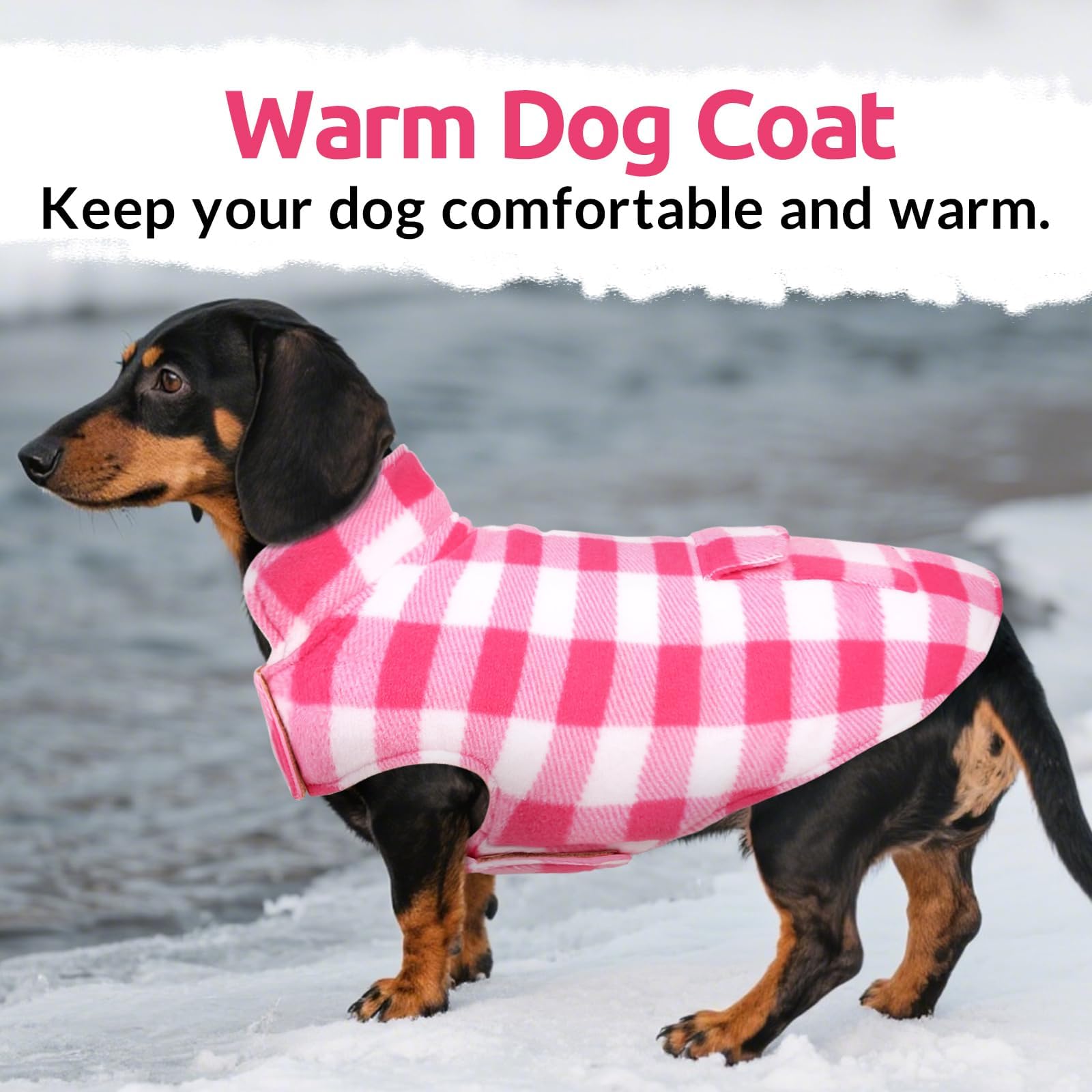 ASENKU Cappotto Cane Impermeabili Invernale, Cappottino Cane Reversibile Antivento Freddo Taglia Media M, Calda Giacca per Cani,Gilet per Cani con Fodera in Lana Protegge Dal Freddo