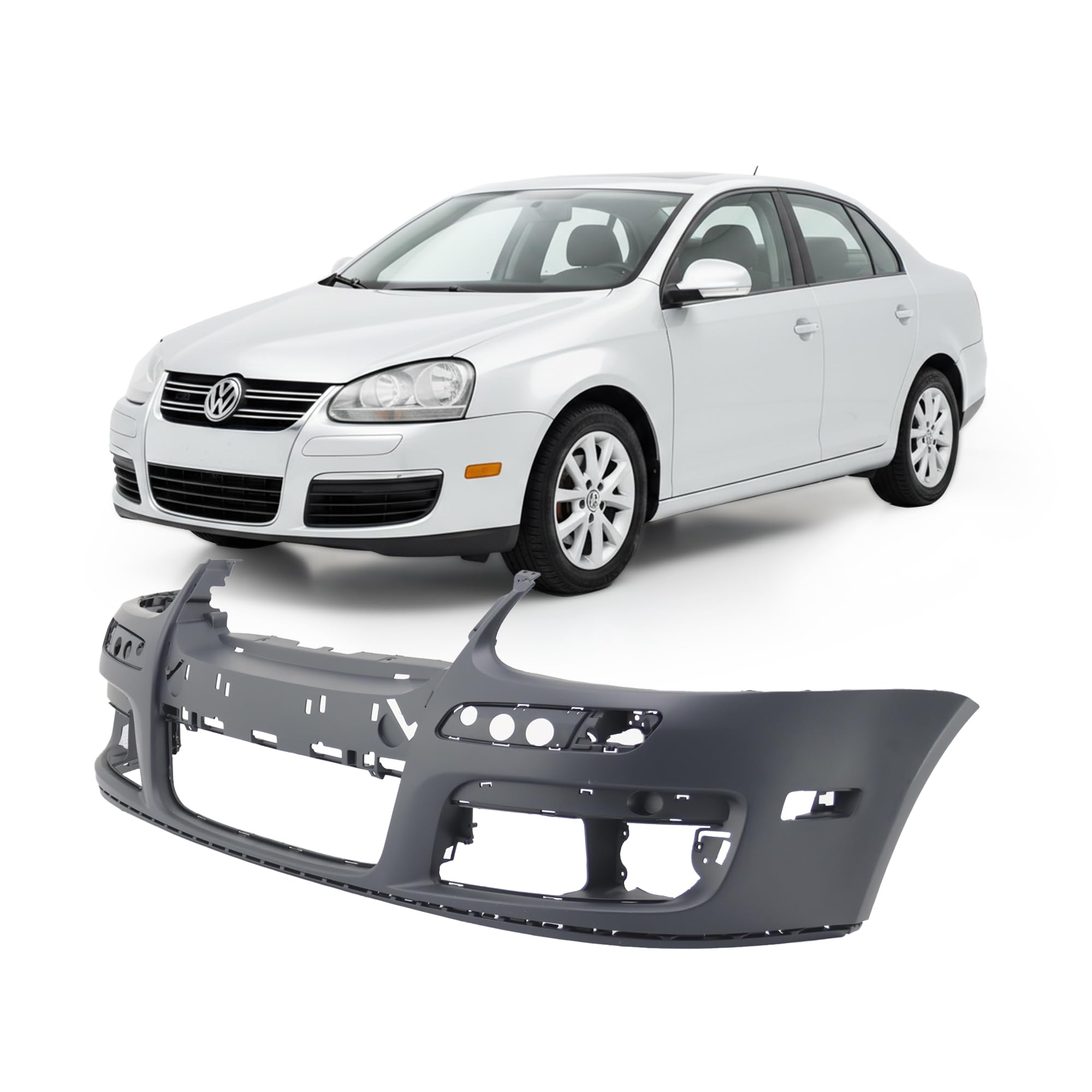 FitParts Compatible with Volkswagen Jetta 2005–2010 Front Bumper Cover