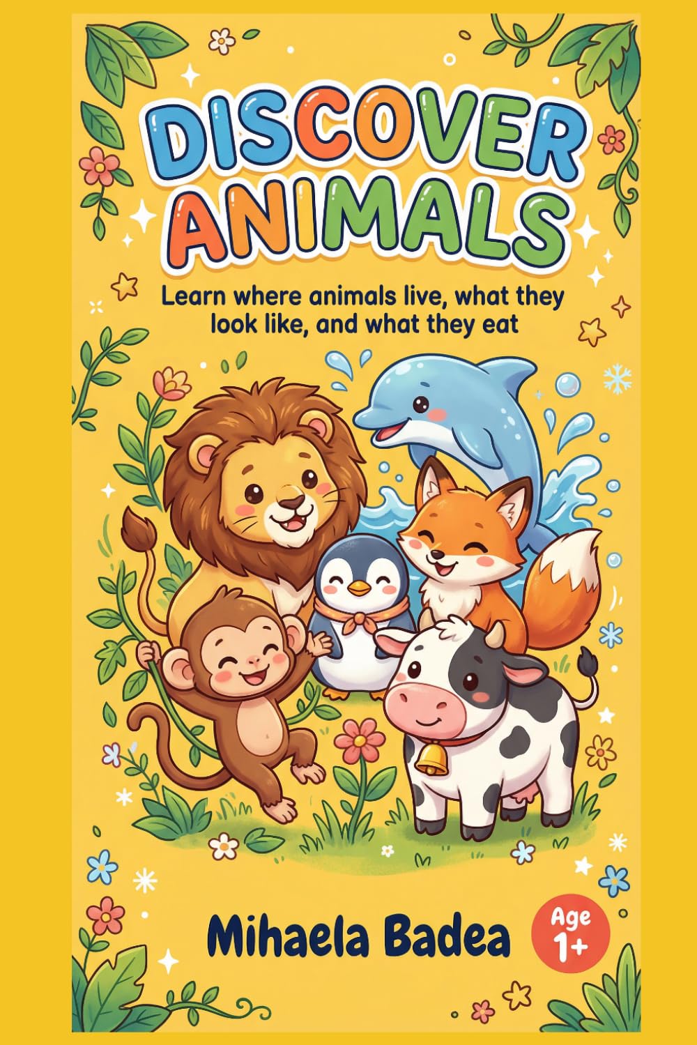 Discover Animals for Kids Ages 1+: Learn Where Animals Live, What They Look Like, and What They Eat – A Fun and Cute Animal Book for Toddlers