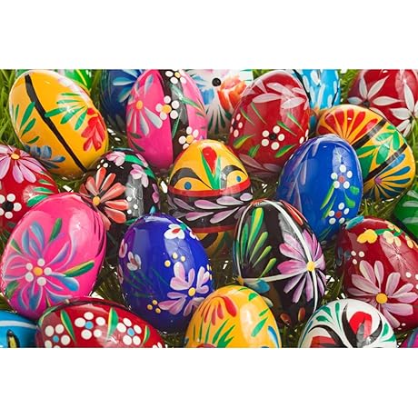 Polish Easter Handpainted Wooden Eggs (Pisanki)