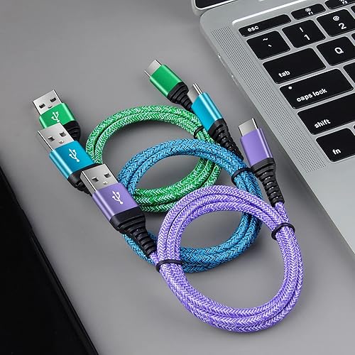 Miniatura 7 de Cable USB tipo C USB C de carga rápida de 6 pies, cable de carga rápida para teléfono Android Samsung Galaxy S22S22 UltraS21S20S10A52A32A53A13