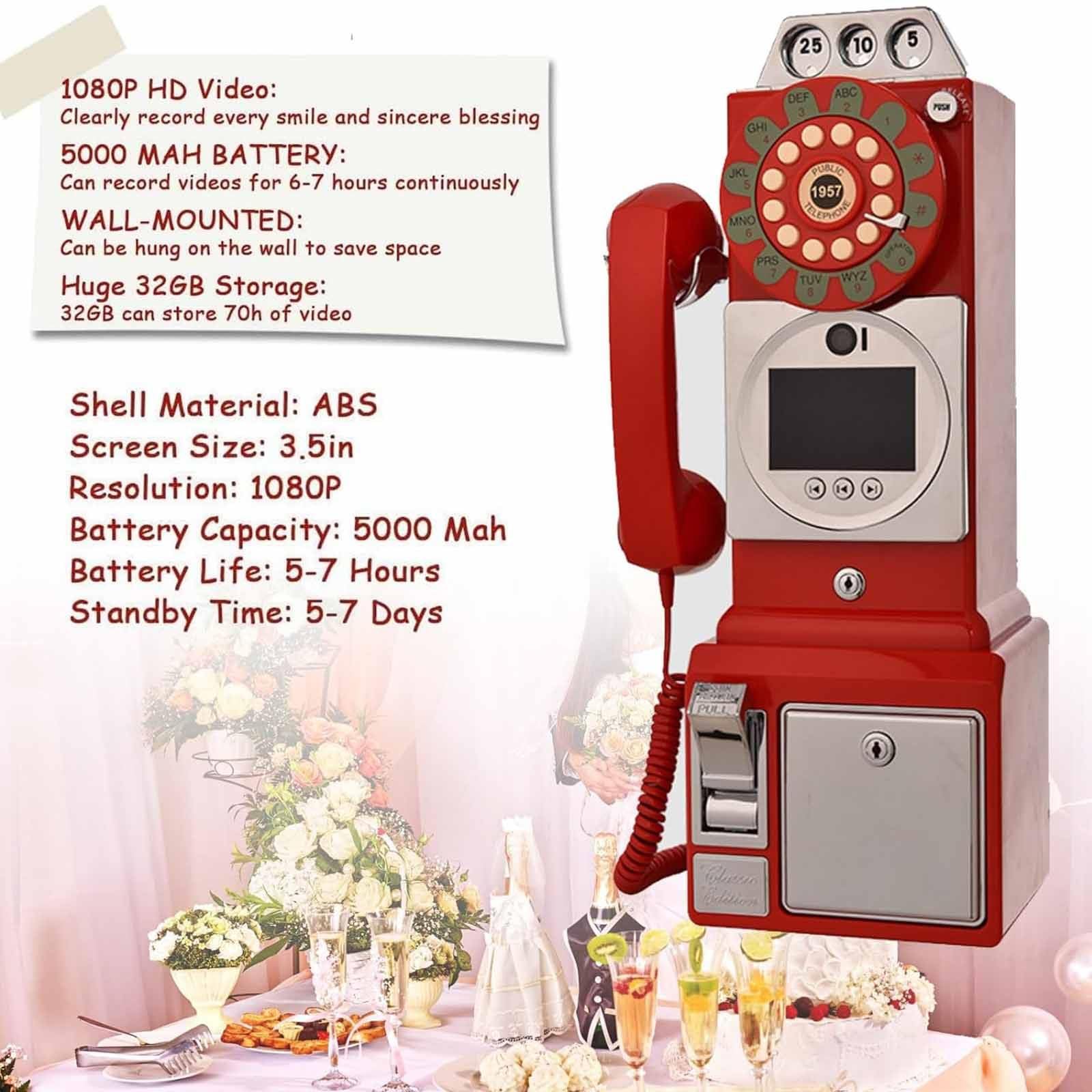 Libro de invitados de audio y video para bodas, aniversarios, duchas y cumpleaños. Graba mensajes personalizados para preservar ocasiones especiales con facilidad
