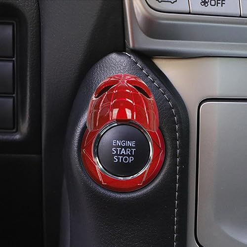 Miniatura 3 de LOKEKE Cubierta para botón de arranque y parada de automóvil, decoración de botón de encendido del motor, cubierta protectora para interruptor de