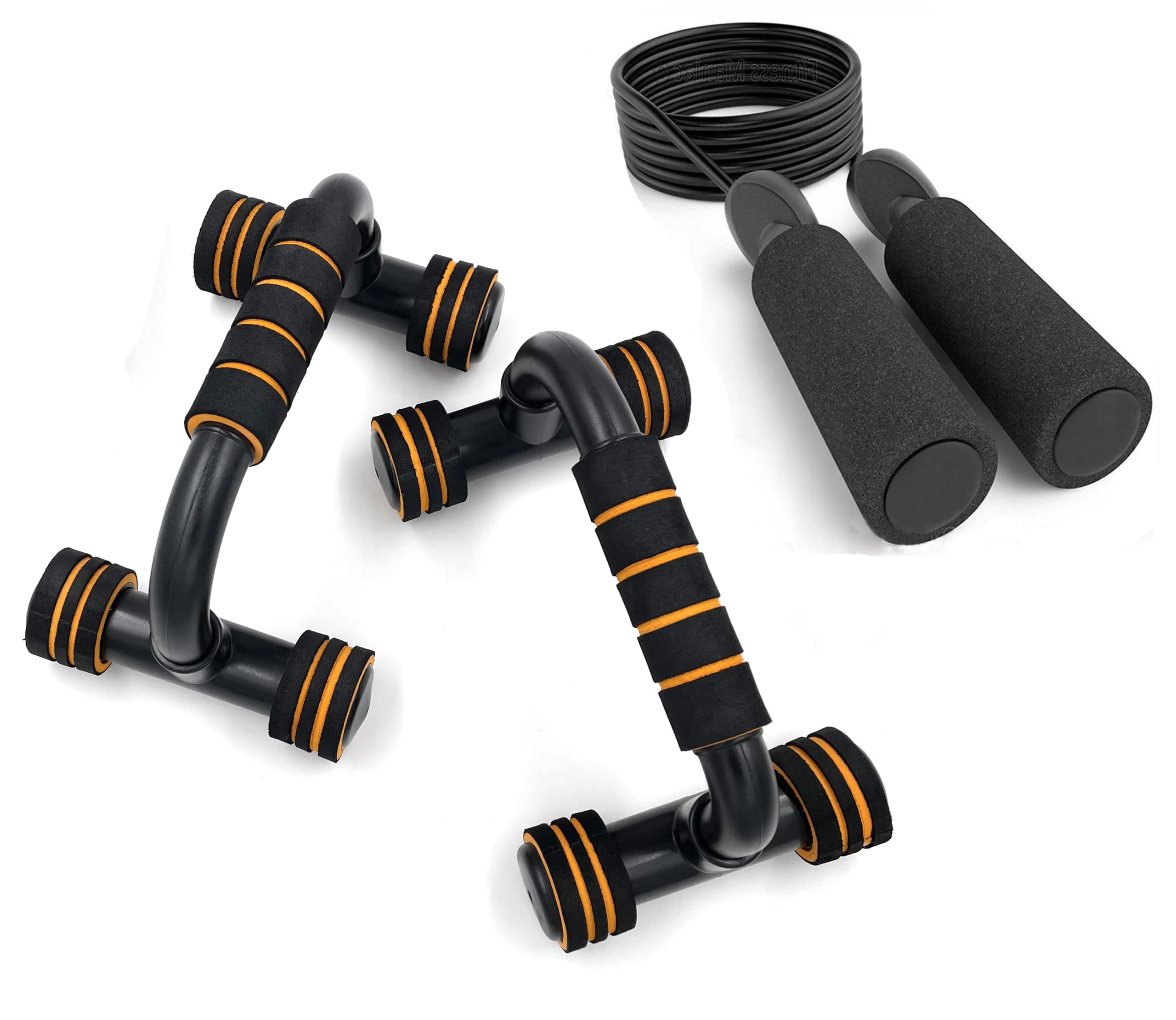LIVOX Push Up Bars Stands with Skipping Rope for Men and Women Home Gym Workout Exercise Equipment Combo Set-image-46