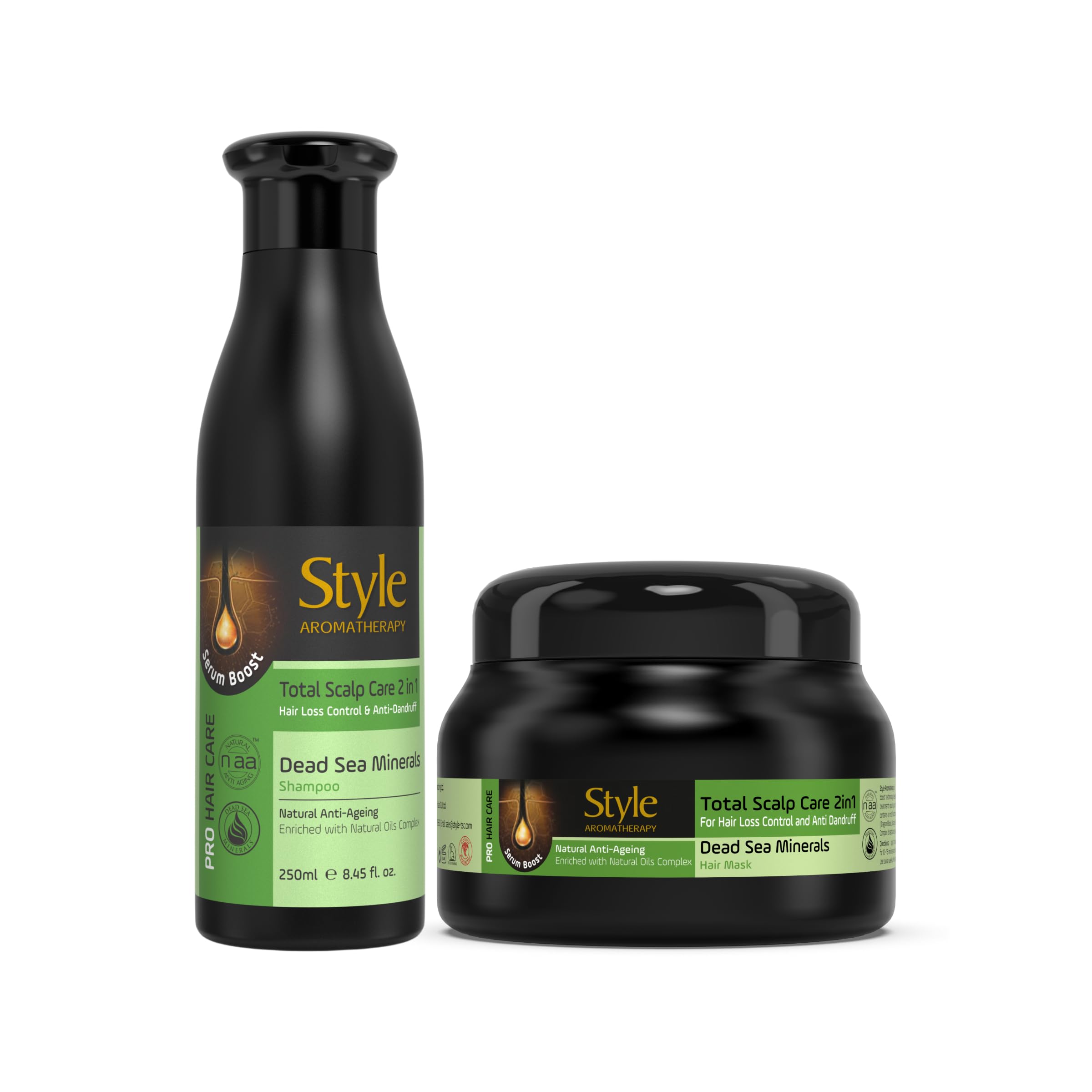 Style Aromatherapy Professional Total Scalp Care Shampoo + Hair Mask Combo with Rosemary, Amla & Gotu Kola | Anti-Dandruff & Controls Hair Loss | Treats Sensitive Scalp | SLS/SLES & Paraben Free | for All Hair Types | 250 ML + 200ML-image-10
